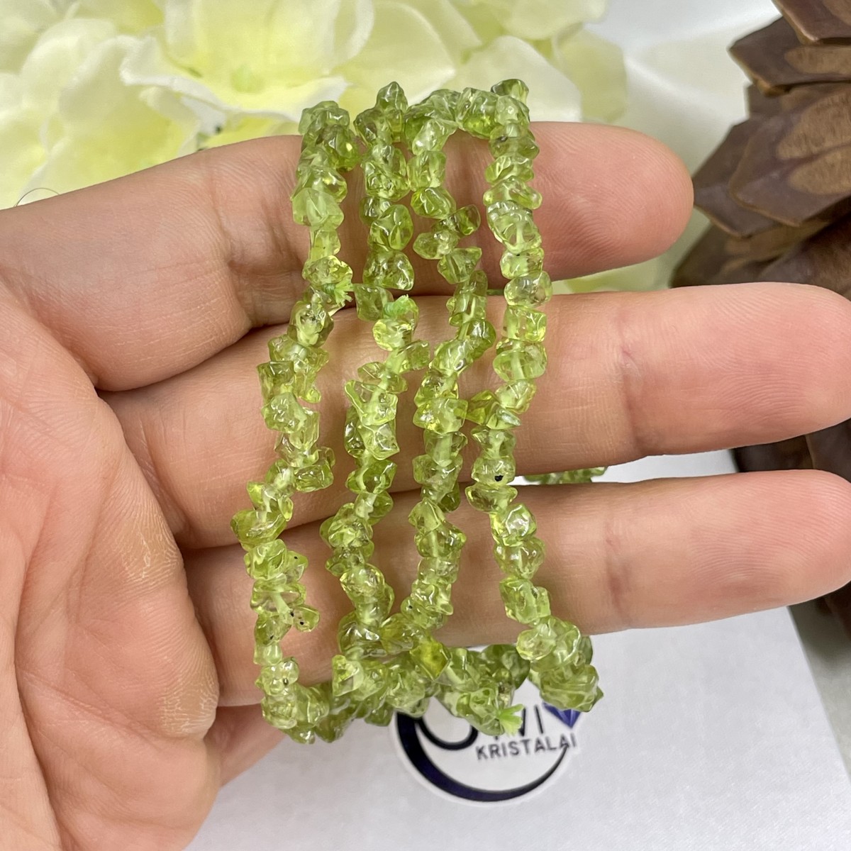 Peridoto ,,čipsiukų" apyrankė - Image 3
