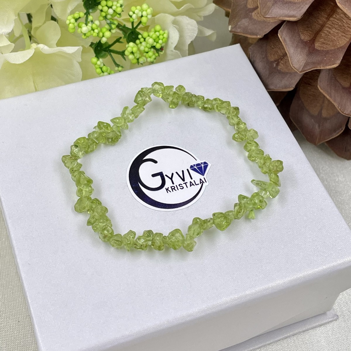 Peridoto ,,čipsiukų" apyrankė - Image 2